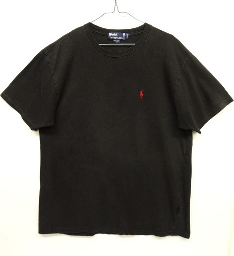 画像: 90'S RALPH LAUREN ロゴ刺繍 クルーネック Tシャツ ブラック カナダ製 (VINTAGE) 「T-Shirt」 入荷しました。