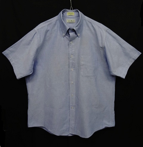 画像: 80'S LL Bean オックスフォード 半袖 BDシャツ ブルー USA製 (VINTAGE) 「S/S Shirt」 入荷しました。