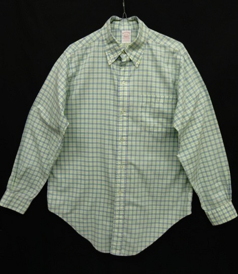 画像: 70'S BROOKS BROTHERS "6ボタン" 長袖 BDシャツ チェック柄 USA製 (VINTAGE) 「L/S Shirt」 入荷しました。