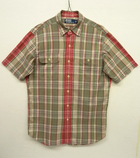 画像: 90'S RALPH LAUREN 片側フラップ付きポケット 半袖 シャツ チェック柄 (VINTAGE) 「S/S Shirt」 入荷しました。