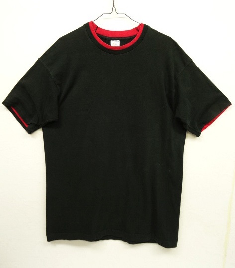 画像: 90'S FRUIT OF THE LOOM 袖ダブルフェイス Tシャツ BLACK/RED USA製 (VINTAGE) 「T-Shirt」 入荷しました。