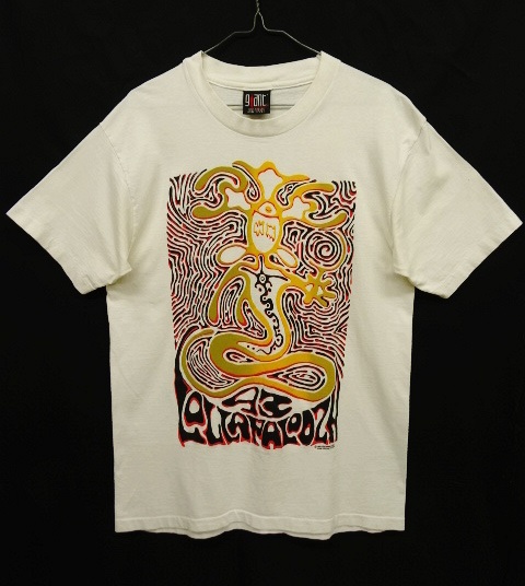 90s USA製 Tシャツ シングルステッチ ガイコツ ドクロ ピエロ サーフ