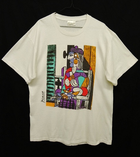 画像: 80'S PABLO PICASSO "窓辺に座る女" シングルステッチ プリント Tシャツ USA製 (VINTAGE) 「T-Shirt」 入荷しました。