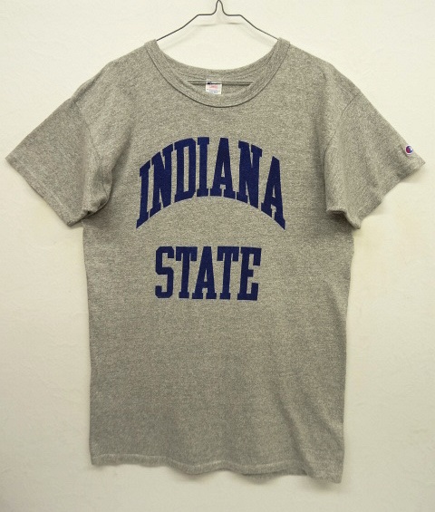 画像: 80'S CHAMPION トリコタグ 染み込みプリント 88/12 Tシャツ 杢グレー USA製 (VINTAGE) 「T-Shirt」 入荷しました。