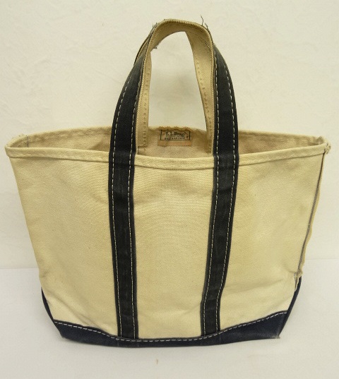 画像: 80'S LL Bean 2色タグ 耳付き キャンバス トートバッグ ネイビー USA製 (VINTAGE) 「Bag」 入荷しました。