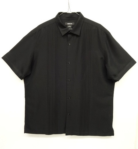 画像: CLAIBORNE フロント刺繍入り レーヨン 半袖 ボックスシャツ BLACK (USED) 「S/S Shirt」 入荷しました。
