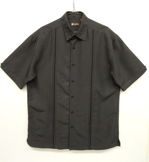 画像: CENTRO フロント刺繍入り レーヨン 半袖 ボックスシャツ CHARCOAL (USED) 「S/S Shirt」 入荷しました。