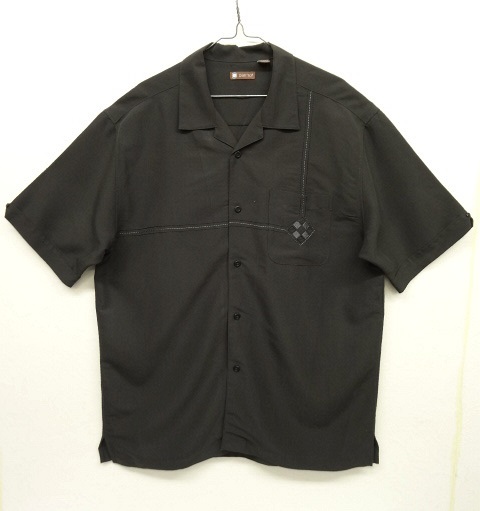 画像: CENTRO フロント刺繍入り レーヨン 半袖 ボックスシャツ CHARCOAL (USED) 「S/S Shirt」 入荷しました。