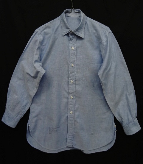 画像: 60'S アメリカ軍 US ARMY "OXFORDCLOTH" マチ付き シャツ BLUE (VINTAGE) 「L/S Shirt」 入荷しました。