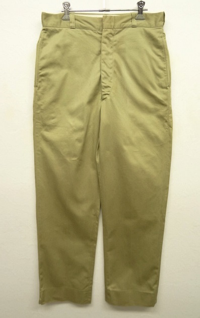 画像: 70'S アメリカ軍 US ARMY コットン100% チノパンツ RAPID製アルミジップ (VINTAGE) 「Bottoms」 入荷しました。