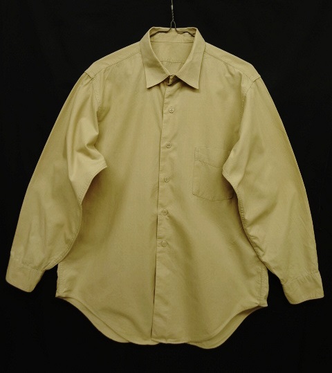 画像: 50'S アメリカ軍 US ARMY "STAND-UP COLLAR" ポプリンシャツ KHAKI (VINTAGE) 「L/S Shirt」 入荷しました。