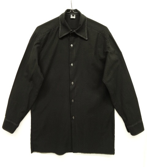 画像: チェコ軍 M-21 ロング丈 ユーティリティシャツ 後染めブラック 白ステッチ (VINTAGE) 「L/S Shirt」 入荷しました。