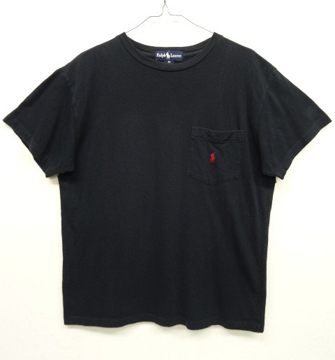 画像: 80'S RALPH LAUREN シングルステッチ ポケット付き Tシャツ ブラック USA製 (VINTAGE) 「T-Shirt」 入荷しました。