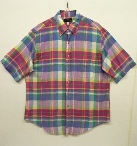 画像: 80'S ABERCROMBIE & FITCH 旧タグ マドラスチェック BDシャツ USA製 (VINTAGE) 「S/S Shirt」 入荷しました。