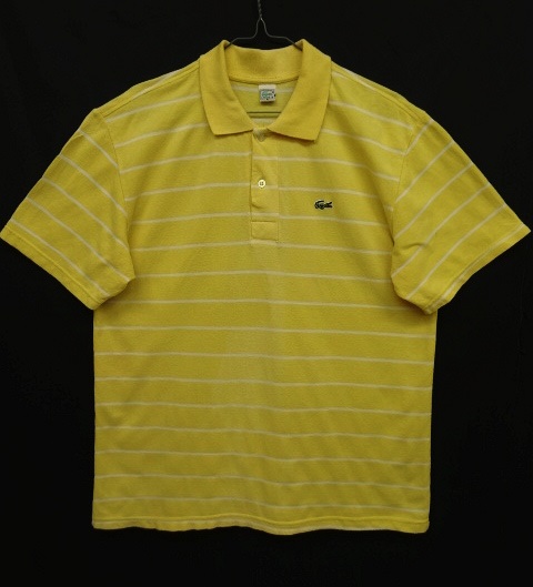画像: CHEMISE LACOSTE ポロシャツ イエロー/ホワイト ボーダー フランス製 (VINTAGE) 「S/S Polo」 入荷しました。