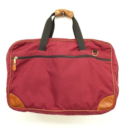 画像: 80'S LL Bean レザートリム ラージ ナイロンバッグ バーガンディ USA製 (VINTAGE) 「Bag」 入荷しました。