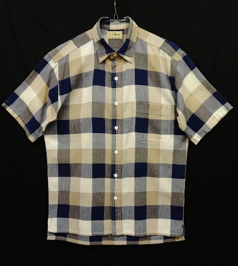 画像: 80'S LL Bean "COOL WEAVE" 半袖 ボックスシャツ チェック柄 (VINTAGE) 「S/S Shirt」 入荷しました。