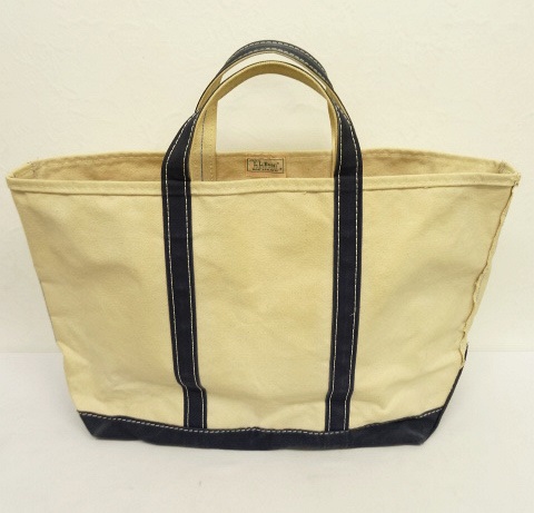 画像: 80'S LL Bean 2色タグ 耳付き キャンバス トートバッグ ネイビー/ホワイト USA製 (VINTAGE) 「Bag」 入荷しました。