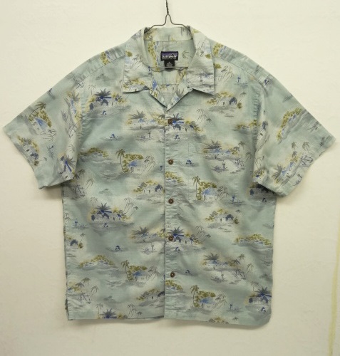 画像: 00'S PATAGONIA オーガニックコットン 半袖 アロハシャツ ライトブルー (VINTAGE) 「S/S Shirt」 入荷しました。