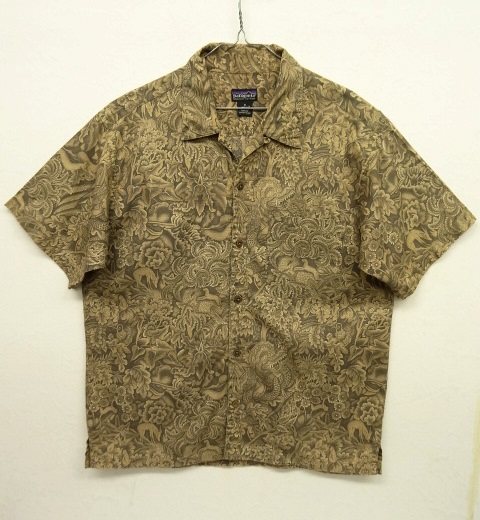 画像: 00'S PATAGONIA オーガニックコットン 半袖 アロハシャツ カーキ (VINTAGE) 「S/S Shirt」 入荷しました。