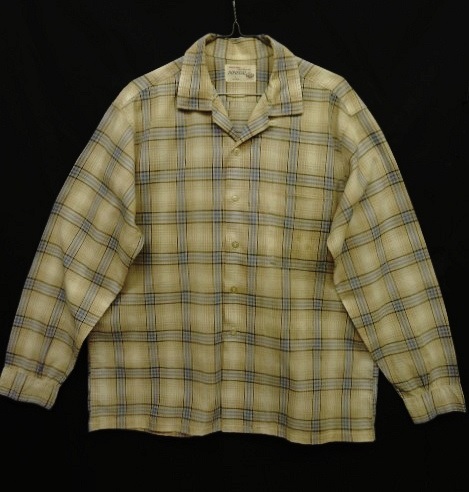 画像: 60'S DONEGAL オープンカラー 長袖シャツ チェック柄 (VINTAGE) 「L/S Shirt」 入荷しました。