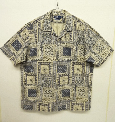 画像: 90'S RALPH LAUREN "CALDWELL" リネン/コットン 半袖 オープンカラーシャツ パッチワーク (VINTAGE) 「S/S Shirt」 入荷しました。