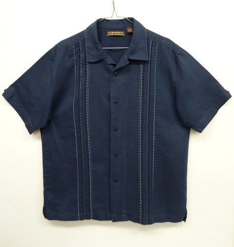 画像: CUBAVERA フロント刺繍入り リネン 半袖 メキシカンシャツ (USED) 「S/S Shirt」 入荷しました。