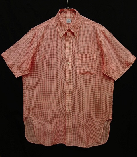 画像: 70'S BROOKS BROTHERS "6ボタン" 半袖 BDシャツ チェック柄 USA製 (VINTAGE) 「S/S Shirt」 入荷しました。