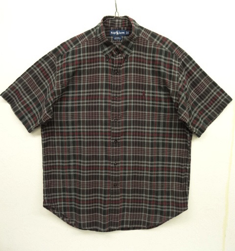 画像: 90'S RALPH LAUREN "BLAKE" ブラックベースマドラス 半袖 BDシャツ インド製 (VINTAGE) 「S/S Shirt」 入荷しました。
