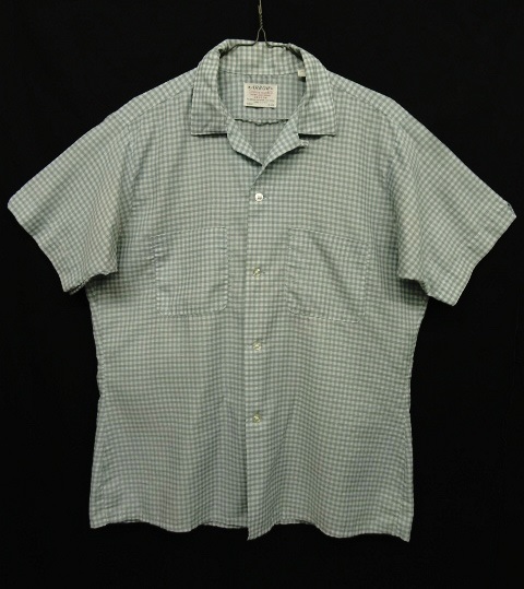 画像: 60'S ARROW "DECTON" 半袖 オープンカラーシャツ ギンガムチェック USA製 (VINTAGE) 「S/S Shirt」 入荷しました。