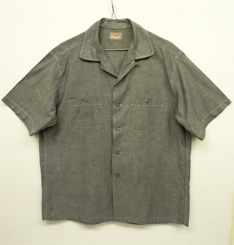 画像: 50'S McGREGOR "ブラックシャンブレー" オープンカラーシャツ USA製 (VINTAGE) 「S/S Shirt」 入荷しました。