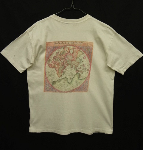 画像: 80'S BANANA REPUBLIC "世界地図プリント" ポケット付き Tシャツ (VINTAGE) 「T-Shirt」 入荷しました。
