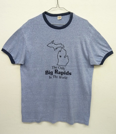 画像: 70'S HANES "BIG RAPIDS" リンガー Tシャツ USA製 (VINTAGE) 「T-Shirt」 入荷しました。