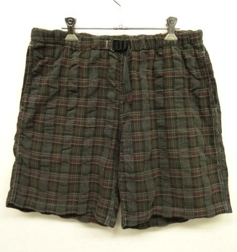画像: 90'S GRAMICCI 旧ロゴ ベルト付き ショーツ ブラックチェック USA製 (VINTAGE) 「Shorts」 入荷しました。