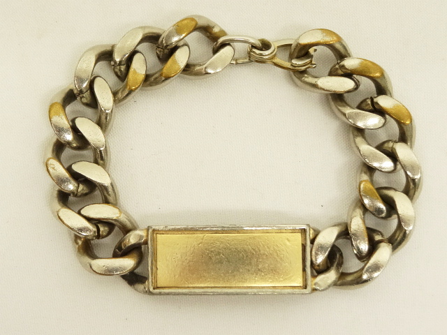 画像: IDプレート チェーンブレスレット シルバー (VINTAGE) 「Accessorie」 入荷しました。
