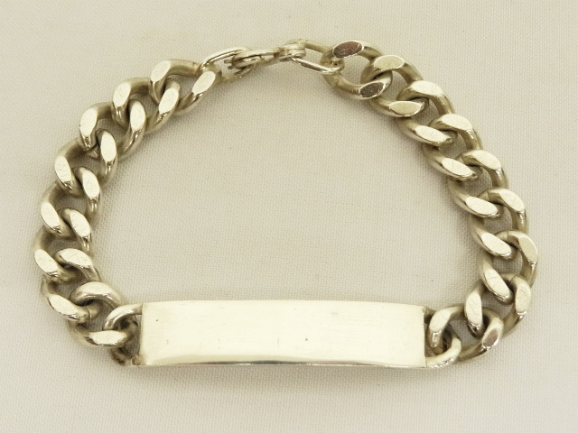 画像: IDプレート チェーンブレスレット シルバー (VINTAGE) 「Accessorie」 入荷しました。