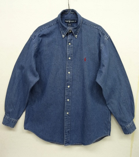 画像: 90'S RALPH LAUREN "BLAIRE" デニム BDシャツ インディゴ (VINTAGE) 「L/S Shirt」 入荷しました。