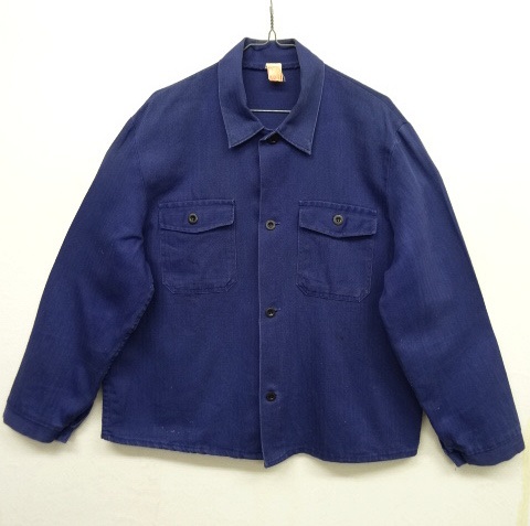 画像: ユーロワーク HBT ワークジャケット カバーオール ブルー (VINTAGE) 「Jacket」 入荷しました。