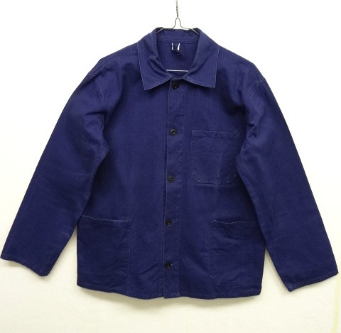 画像: ユーロワーク HBT ワークジャケット カバーオール ブルー (VINTAGE) 「Jacket」 入荷しました。