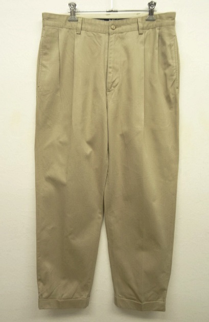 画像: 90'S RALPH LAUREN "HAMMOND PANT" ツープリーツ チノパンツ BEIGE (VINTAGE) 「Bottoms」 入荷しました。