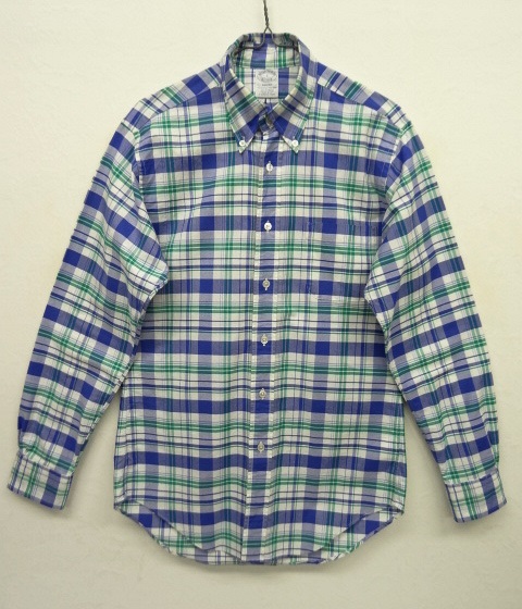 画像: BROOKS BROTHERS "REGENT FIT" オックスフォード BDシャツ チェック柄 USA製 (USED) 「L/S Shirt」 入荷しました。