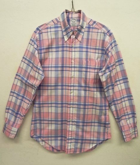 画像: BROOKS BROTHERS "REGENT FIT" オックスフォード BDシャツ チェック柄 USA製 (USED) 「L/S Shirt」 入荷しました。