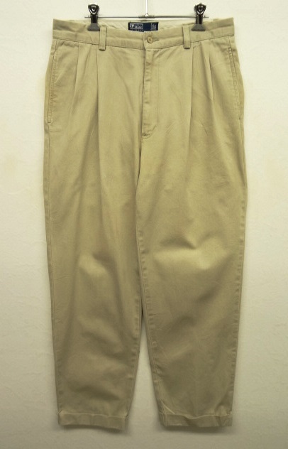 画像: 90'S RALPH LAUREN "HAMMOND PANT" ツープリーツ チノパンツ BEIGE (VINTAGE) 「Bottoms」 入荷しました。