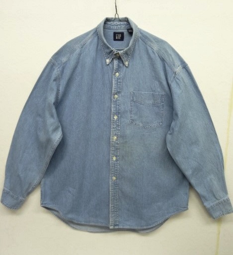 画像: 90'S GAP 旧タグ デニム BDシャツ インディゴ (VINTAGE) 「L/S Shirt」 入荷しました。