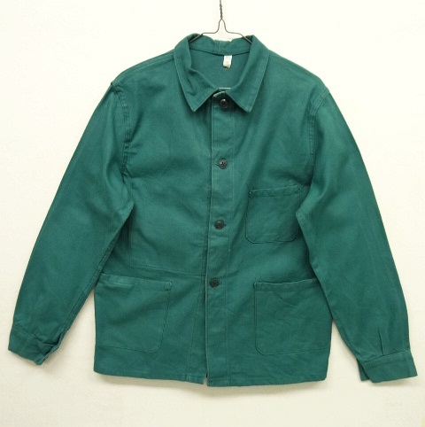 画像: ユーロワーク ツイル ワークジャケット カバーオール グリーン (VINTAGE) 「Jacket」 入荷しました。