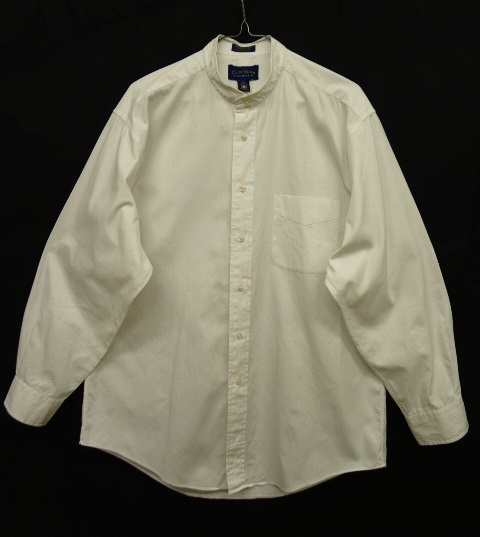 画像: CLUB ROOM "80'S 2PLY OXFORD" バンドカラーシャツ WHITE (VINTAGE) 「L/S Shirt」 入荷しました。