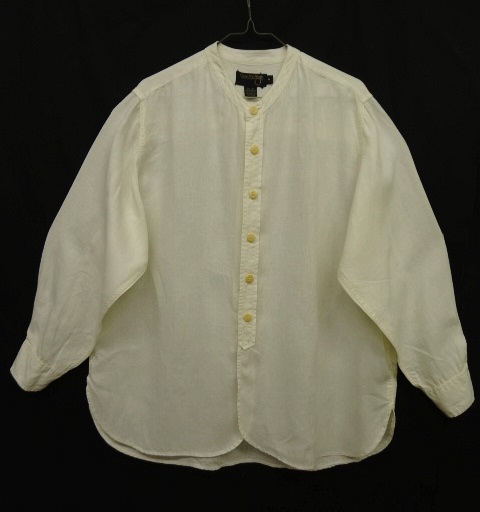 画像: COUNTRY SHOP リネン バンドカラーシャツ WHITE (VINTAGE) 「L/S Shirt」 入荷しました。