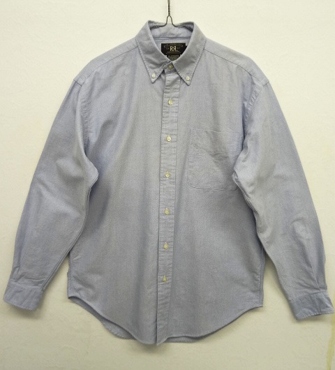 画像: 90'S RRL 初期 三ツ星タグ 3点留めボタンダウンシャツ ブルー (VINTAGE) 「L/S Shirt」 入荷しました。