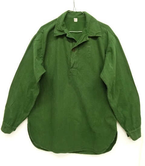 画像: スウェーデン軍 M55 ラウンド ミリタリーシャツ オリーブ (VINTAGE) 「L/S Shirt」 入荷しました。