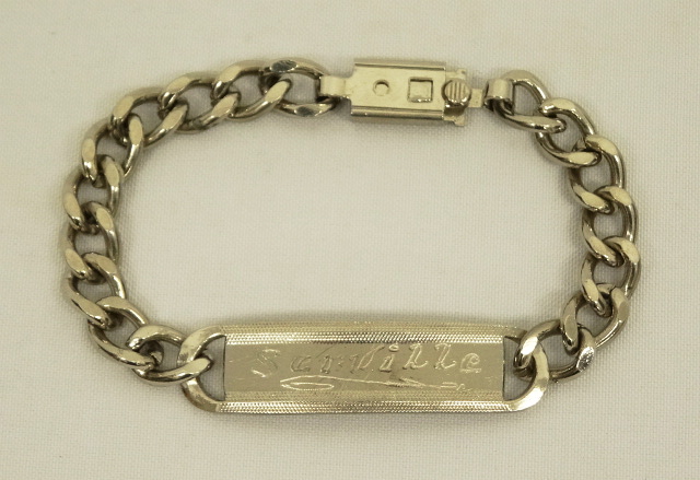 画像: IDプレート チェーンブレスレット シルバー (VINTAGE) 「Accessorie」 入荷しました。